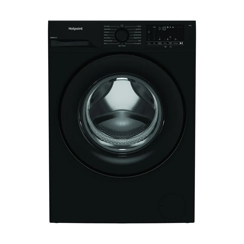 Hotpoint H101BANTISTAINUK 10kg 1400 Spin Freestanding Front Loading Washing Machine Black