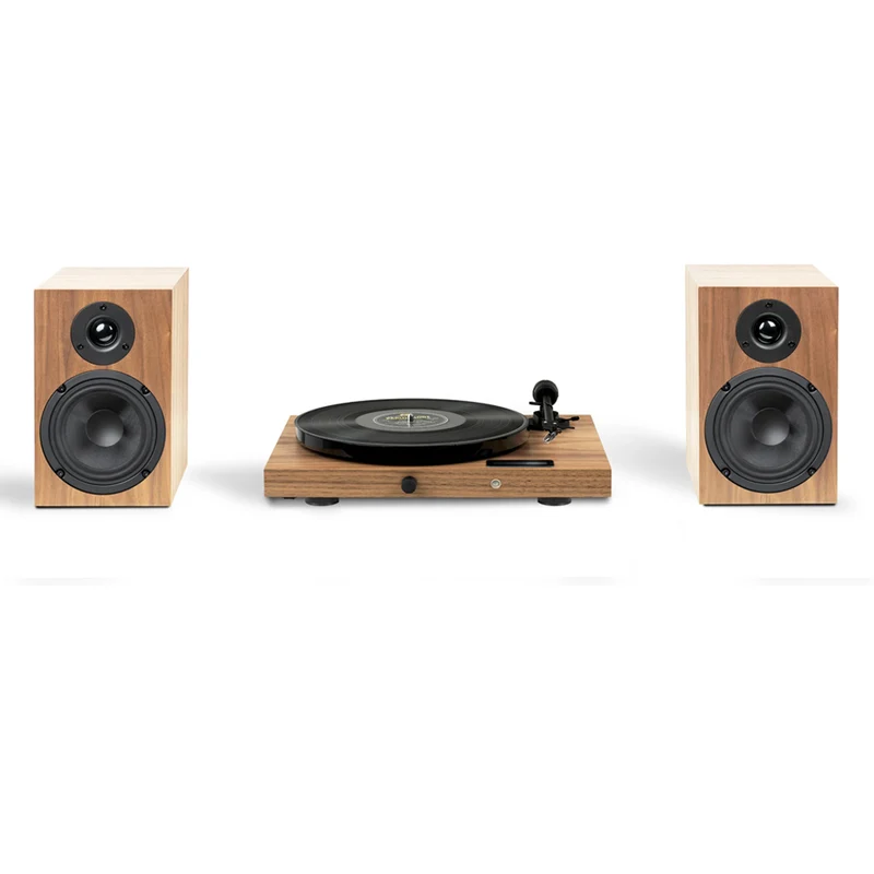 Pro-Ject Juke Box E1 Turntable Set with Speaker Box 5 Speakers Walnut