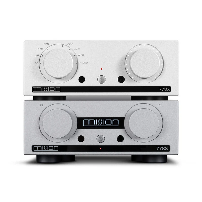 Mission 778X Stereo Amplifier with 778S Streamer HiFi Bundle - Silver