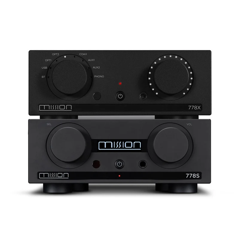 Mission 778X Stereo Amplifier with 778S Streamer Bundle - Black