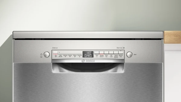 Bosch Series 2 SMS2HVI06G Freestanding Dishwasher 14 Place Settings Brushed steel