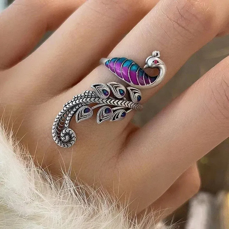 Majestic Peacock Ring