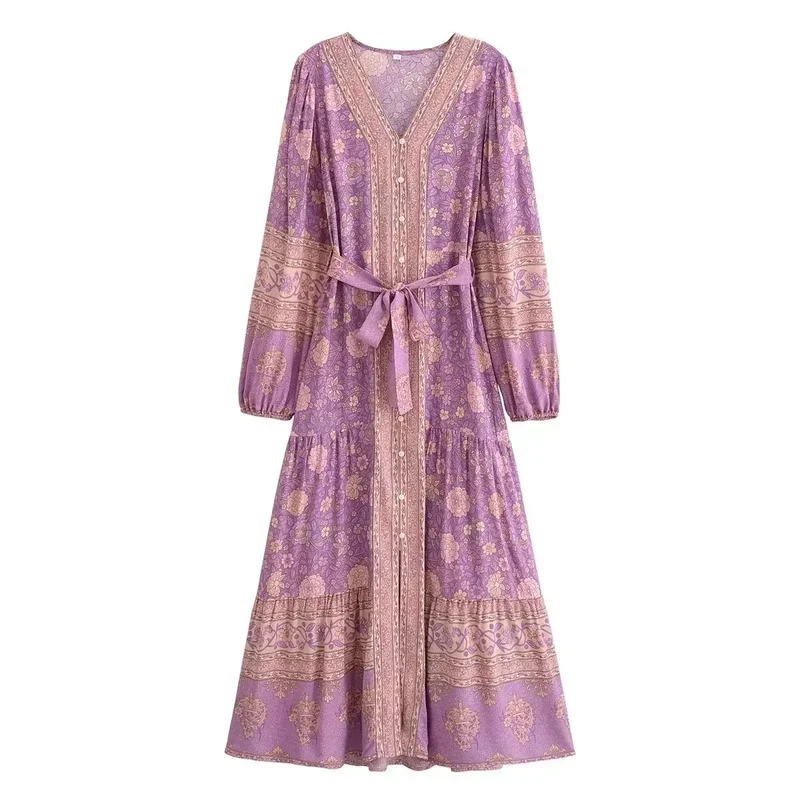 Lavender Dusk Mirage Maxi Dress