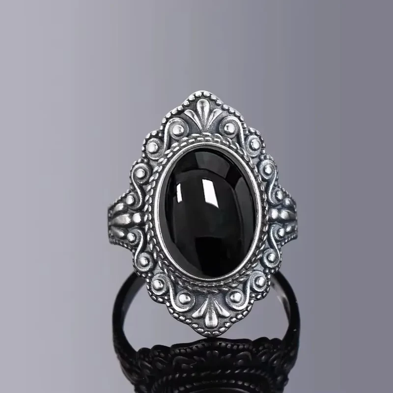 Midnight Empress 925 Sterling Silver Ring
