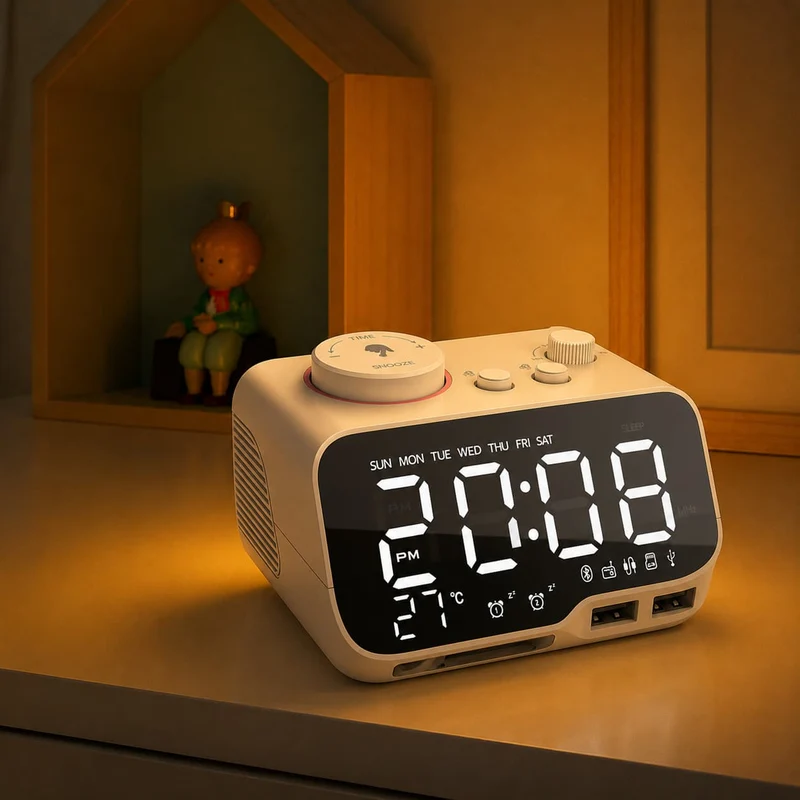 Réveil radio alarme LED Bluetooth - BeatRise
