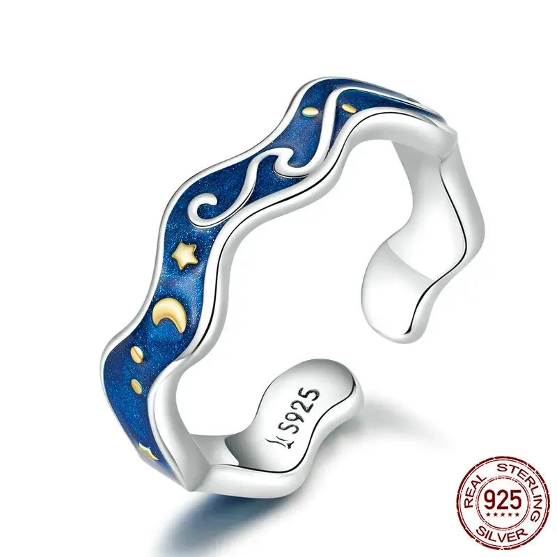 Astraeus Wave 925 Sterling Silver Ring