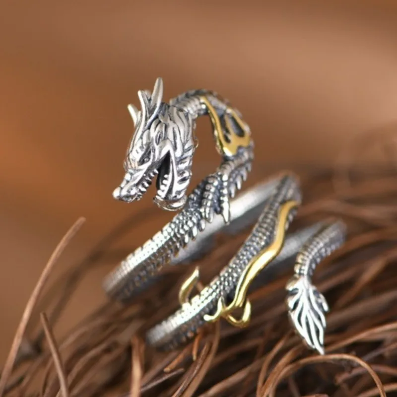 Imperial Eastern Dragon 925 Sterling Silver Ring