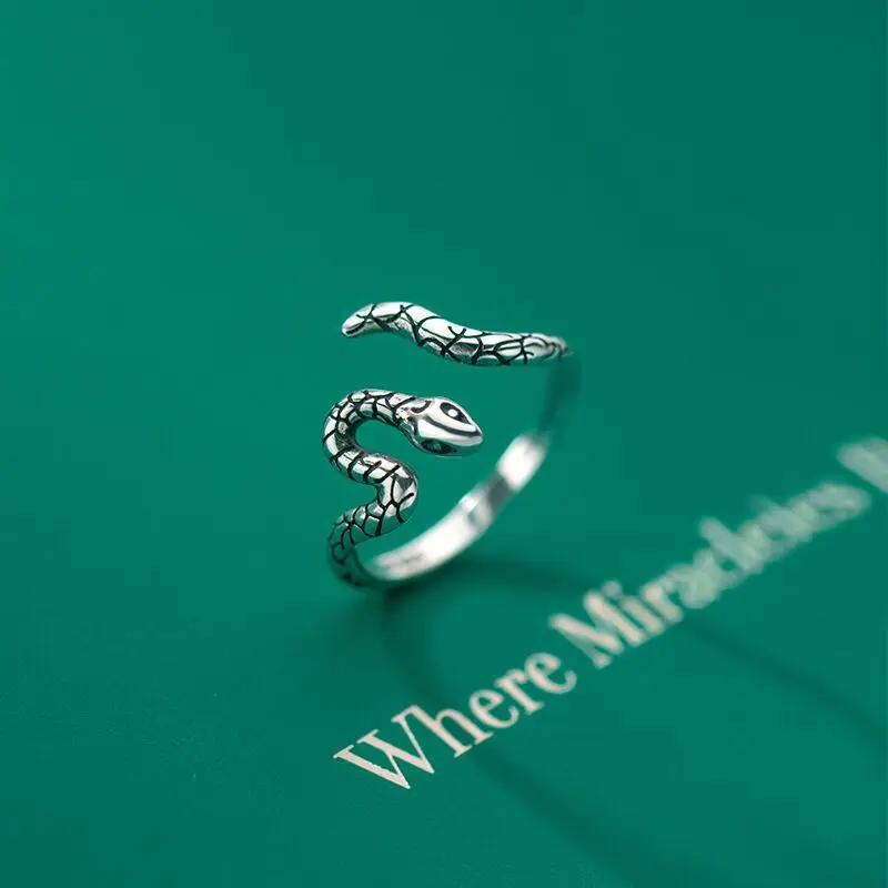 Midnight Serpent 925 Sterling Silver Ring