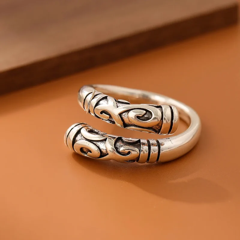 Tribal Scrollwork 925 Sterling Silver Ring