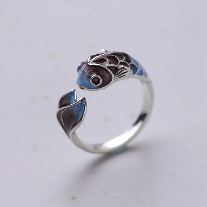 Lucky Lotus Koi Wave Ring