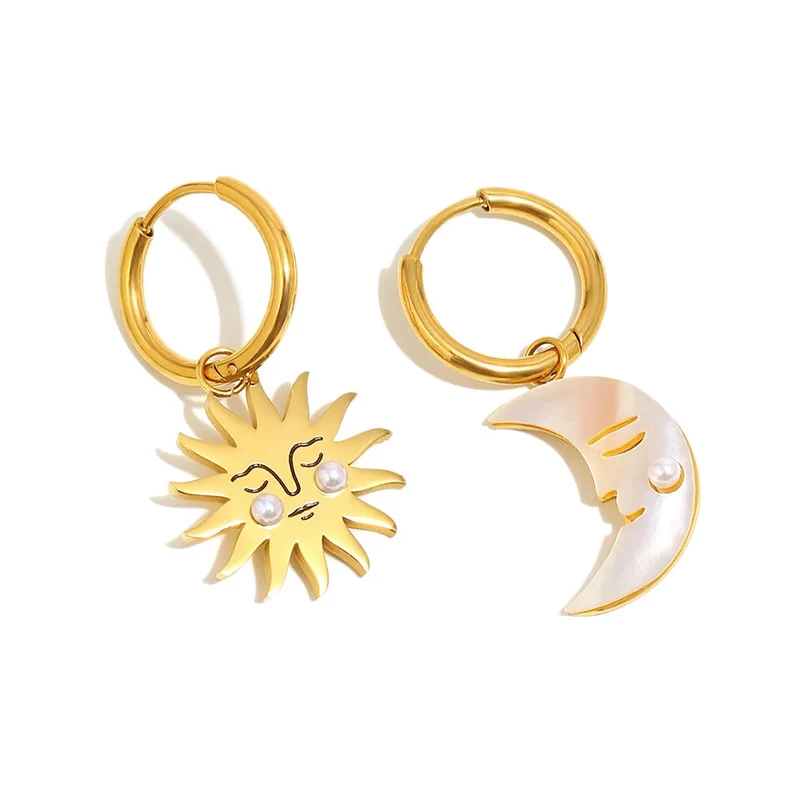 Pearlescent Eclipse Hoops Earrings