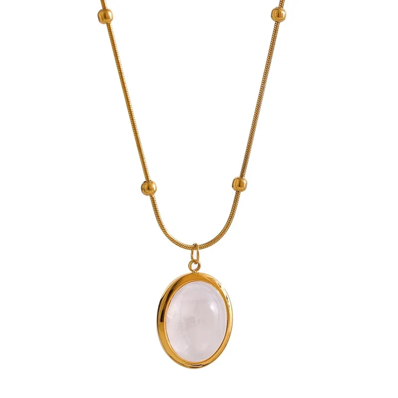 Green Aventurine & Rose Quartz Stone Necklace