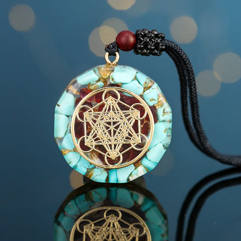 Sacred Lotus Orgonite Pendant Necklace