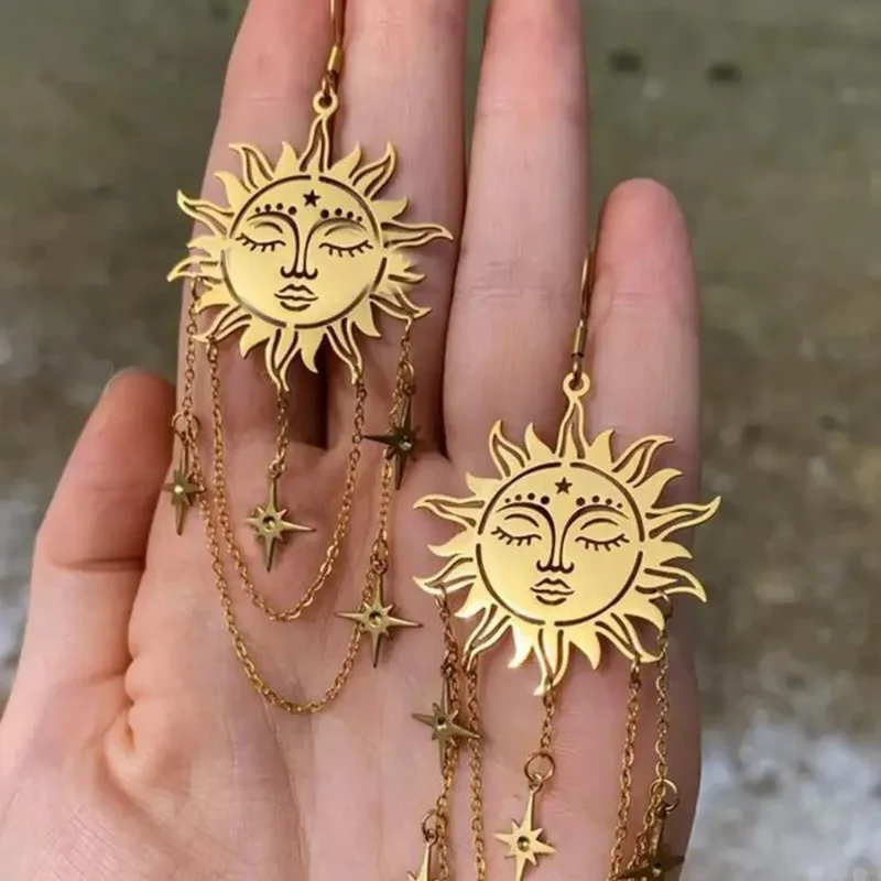 Celestial Muse Tassel Earrings