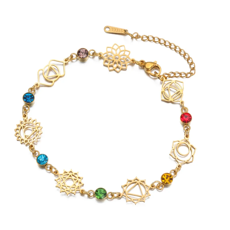 Seven Chakra Radiance Anklet Bracelet