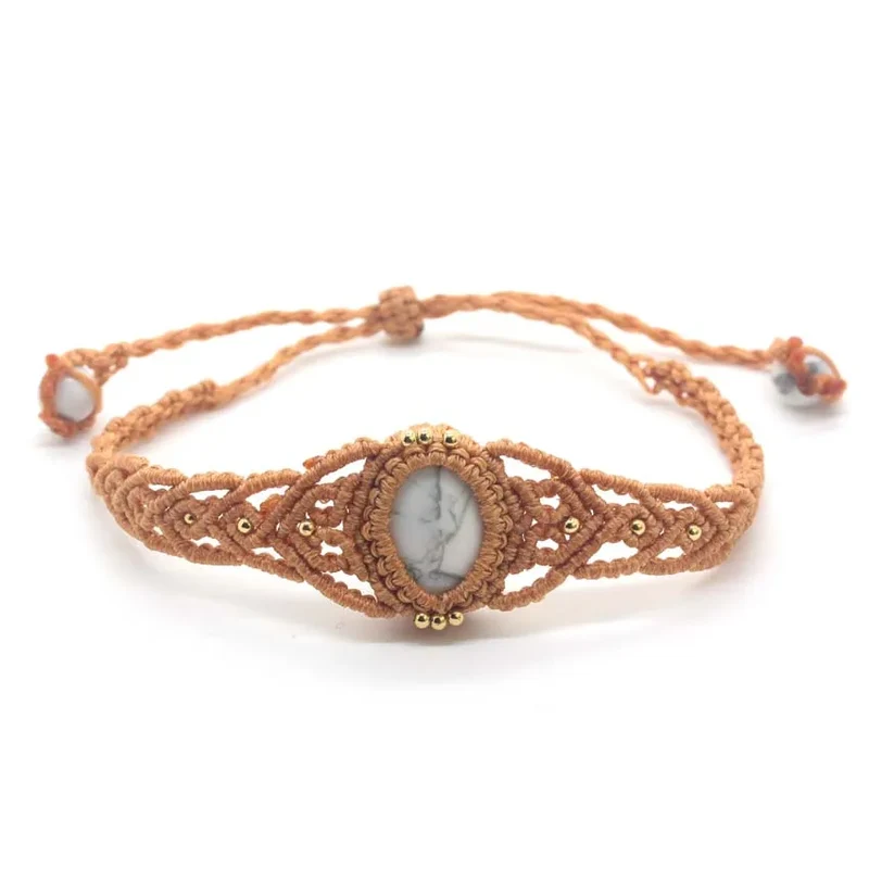 Natural Stone Braided Macramé Bracelet