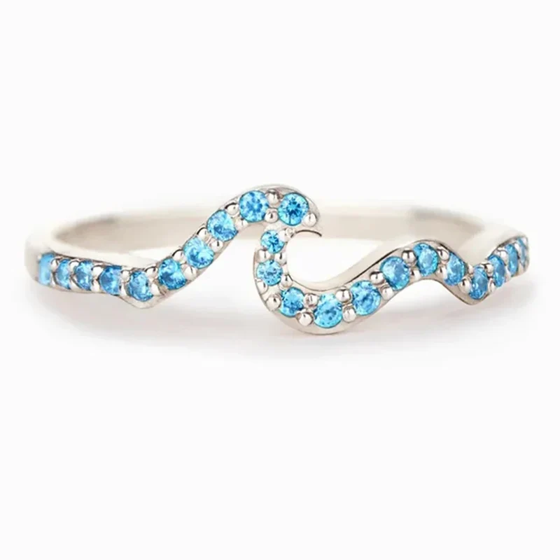 Blue Tide 925 Sterling Silver Ring