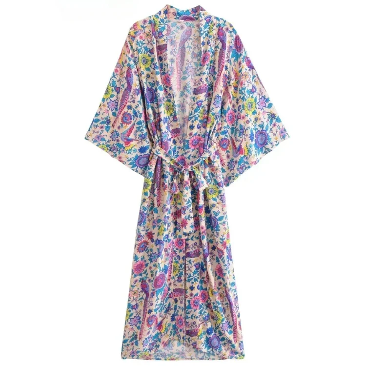 Crimson Peacock Nomad Kimono