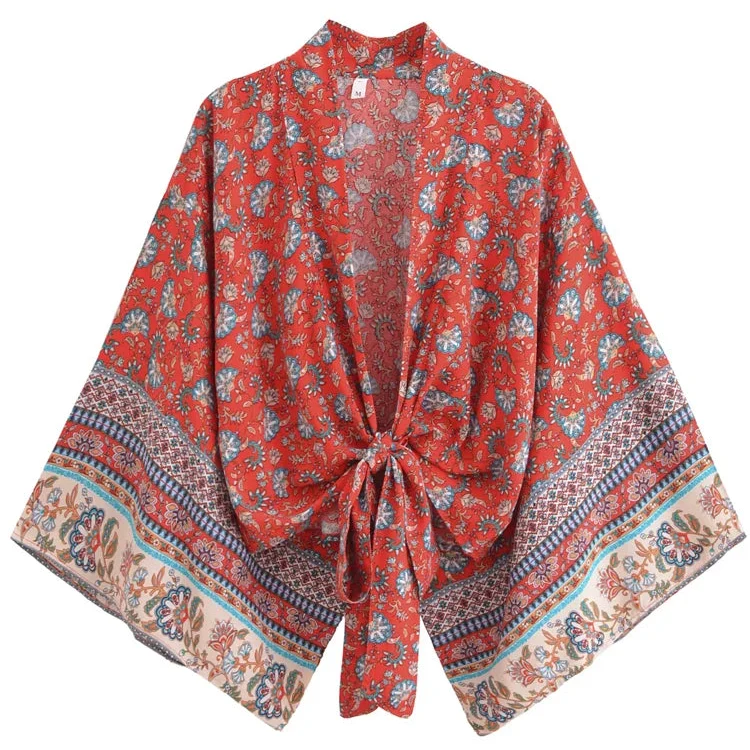 Wild Rosefire Kimono