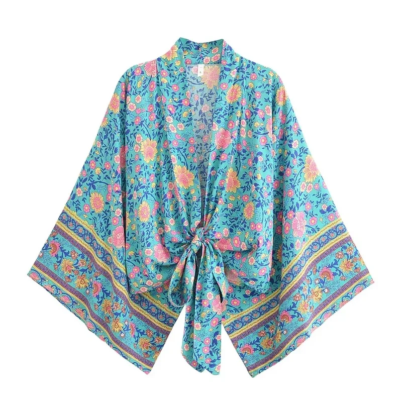 Emerald Sky Blossom Kimono
