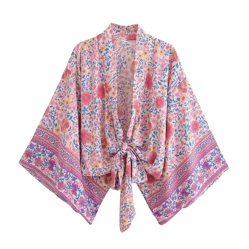 Blush Horizon Bloom Kimono