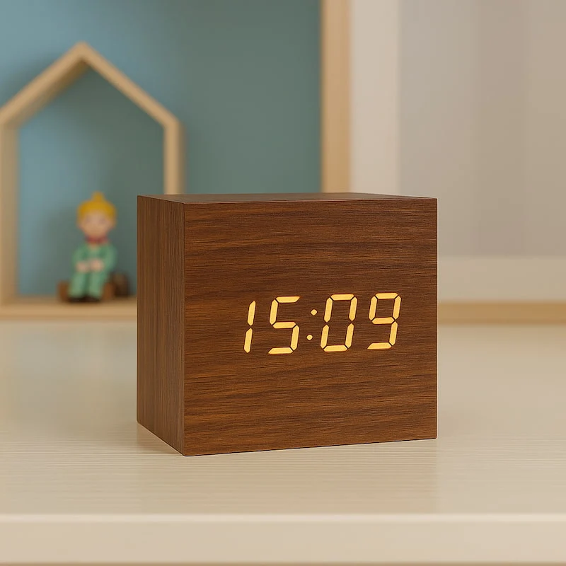Réveil numérique en bois | ZenWood