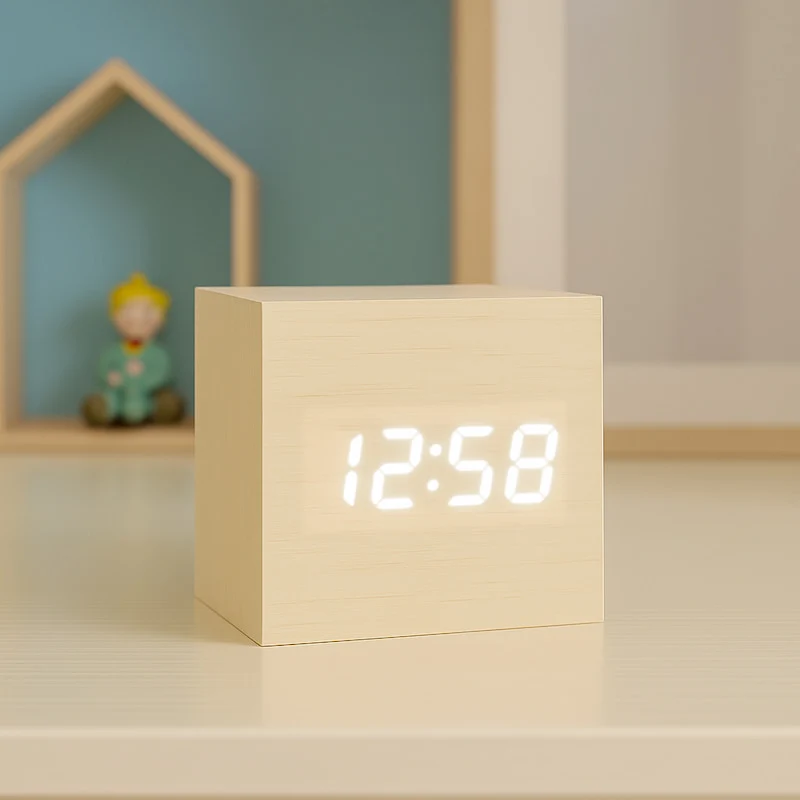 Réveil numérique en bois | ZenWood