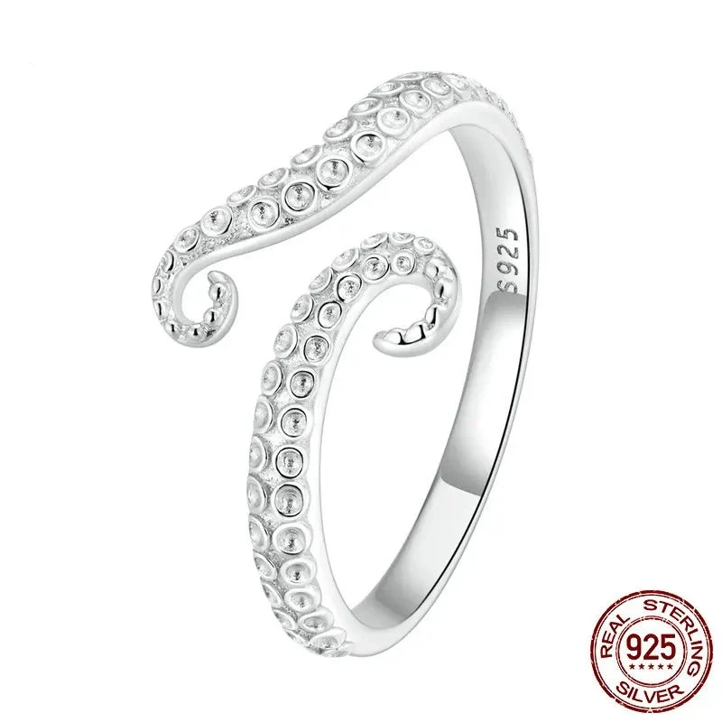 Octopus 925 Sterling Silver Ring