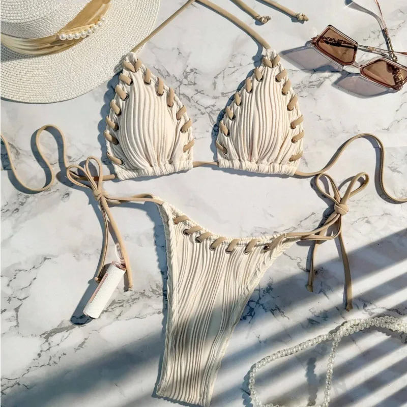 Aurelle Ribbed Bikini Set
