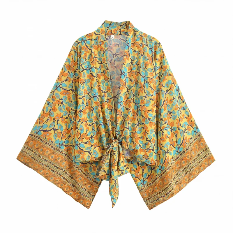 Solara Floral Tie Kimono