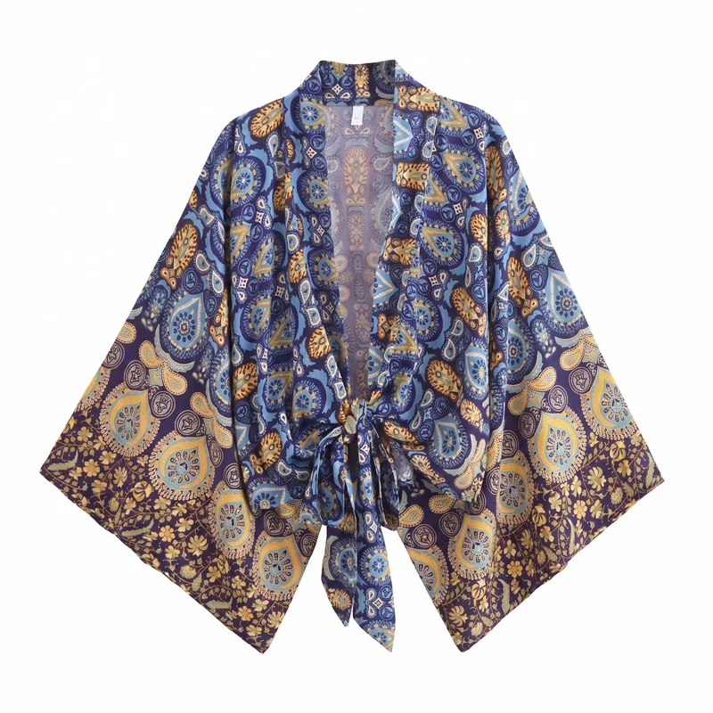 Selene Paisley Tie Kimono