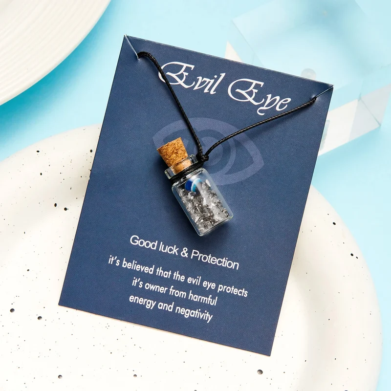 Evil Eye Protection Bottle Necklace
