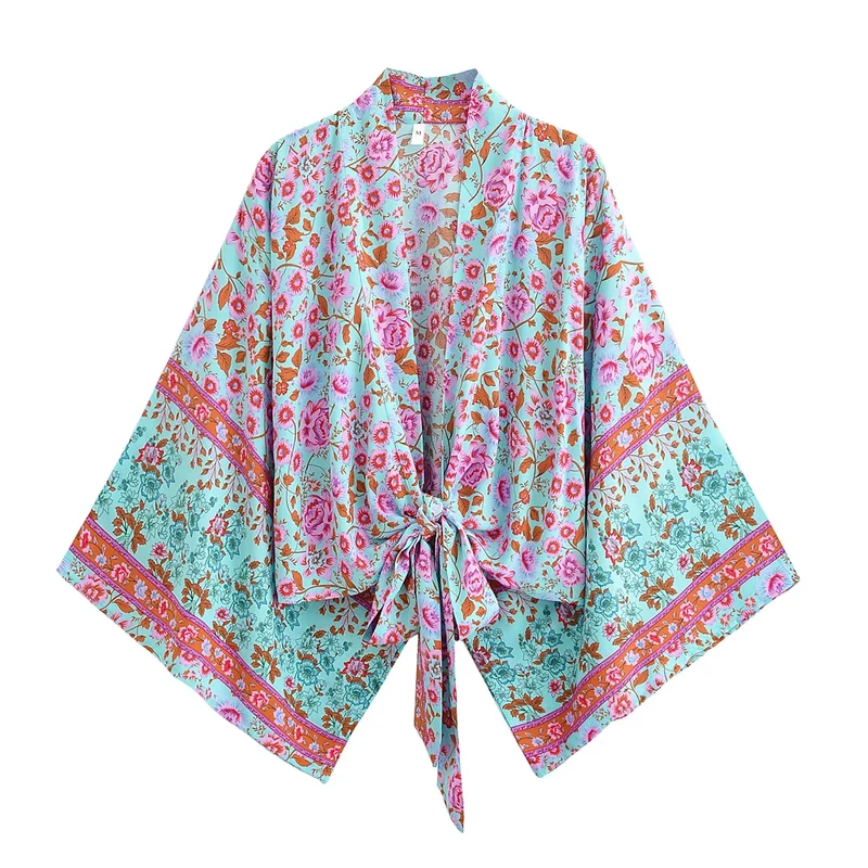 Alina Boho Floral Kimono Top