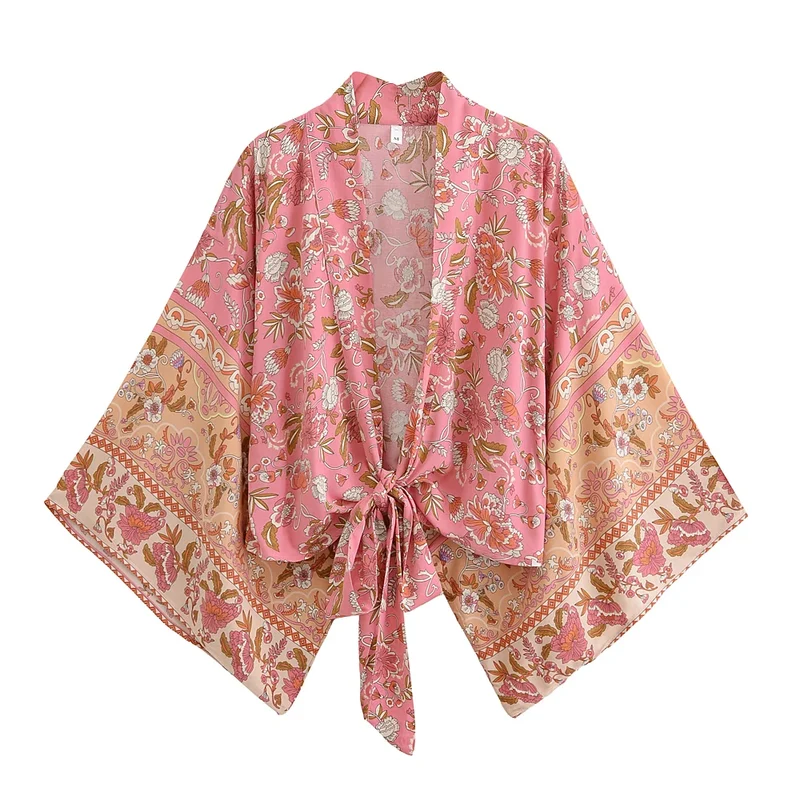 Serena Boho Floral Kimono Top
