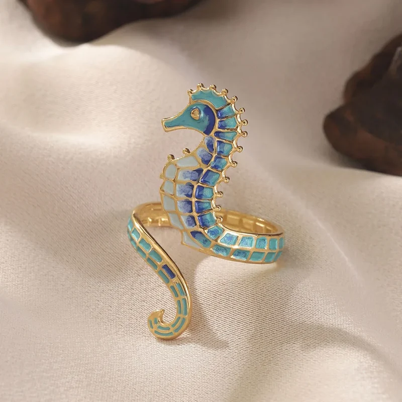 Seahorse Adjustable Ring