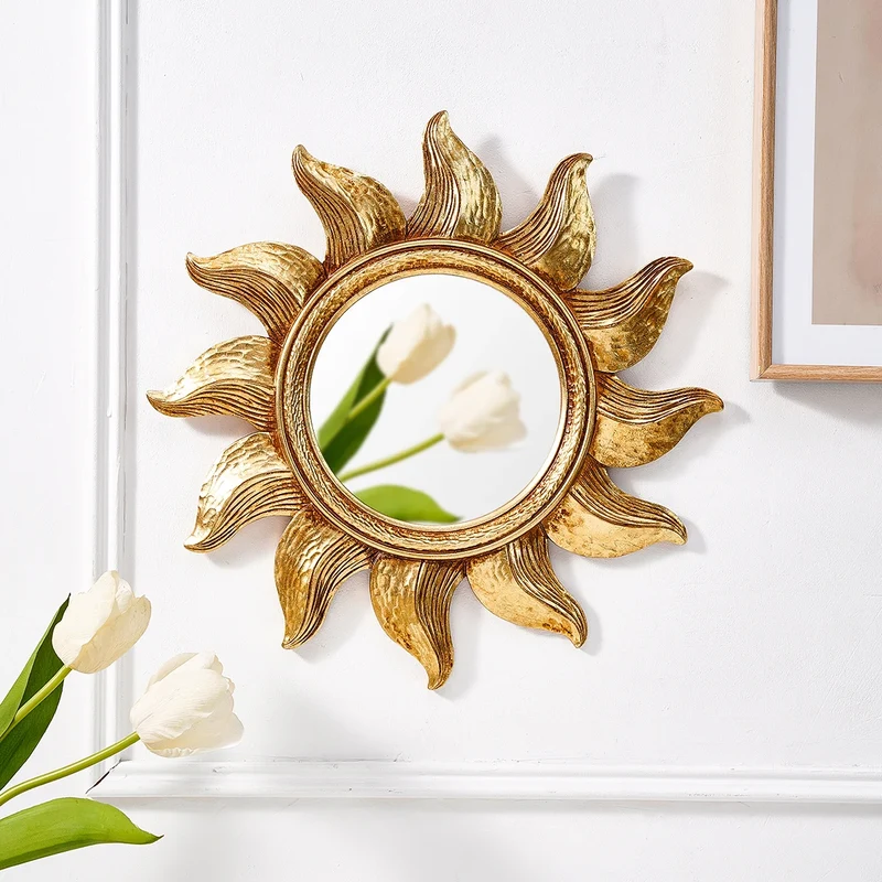 Gold Sun Wall Mirror