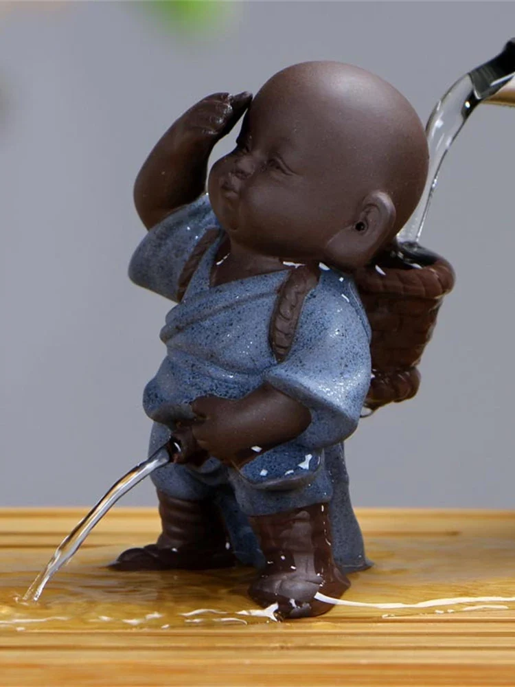 Zen Monk Tea Pour Figurine