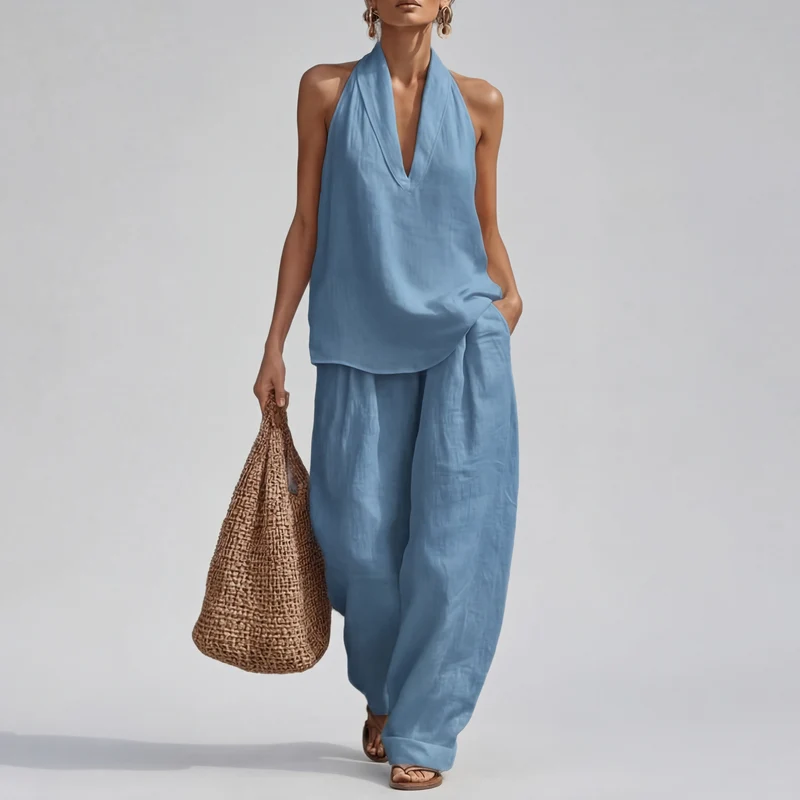 Elara Linen Two-Piece Set