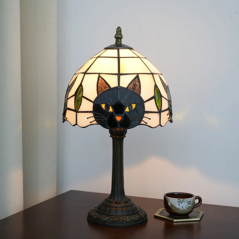 Tiffany Style Cat Lamp