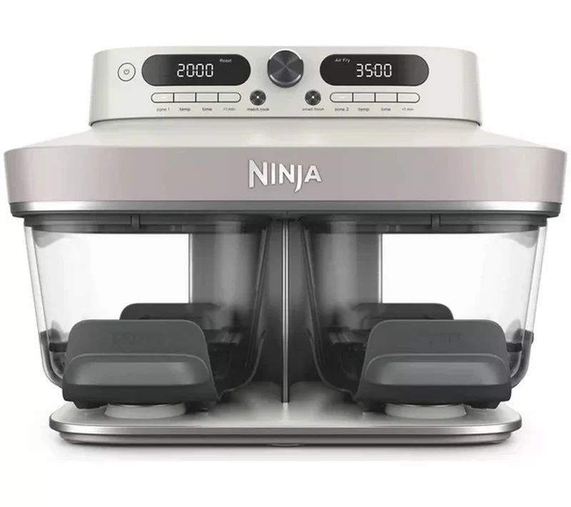 Ninja CRISPi DualZone 8-in-1 Function 7.6L Glass Air Fryer - Bone DD102UKIV2