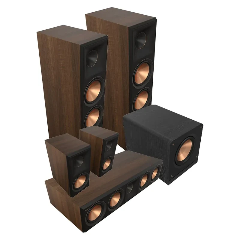 Klipsch Ultimate Reference Premier RP-8000F II 5.1 Home Cinema Speaker Package - Walnut