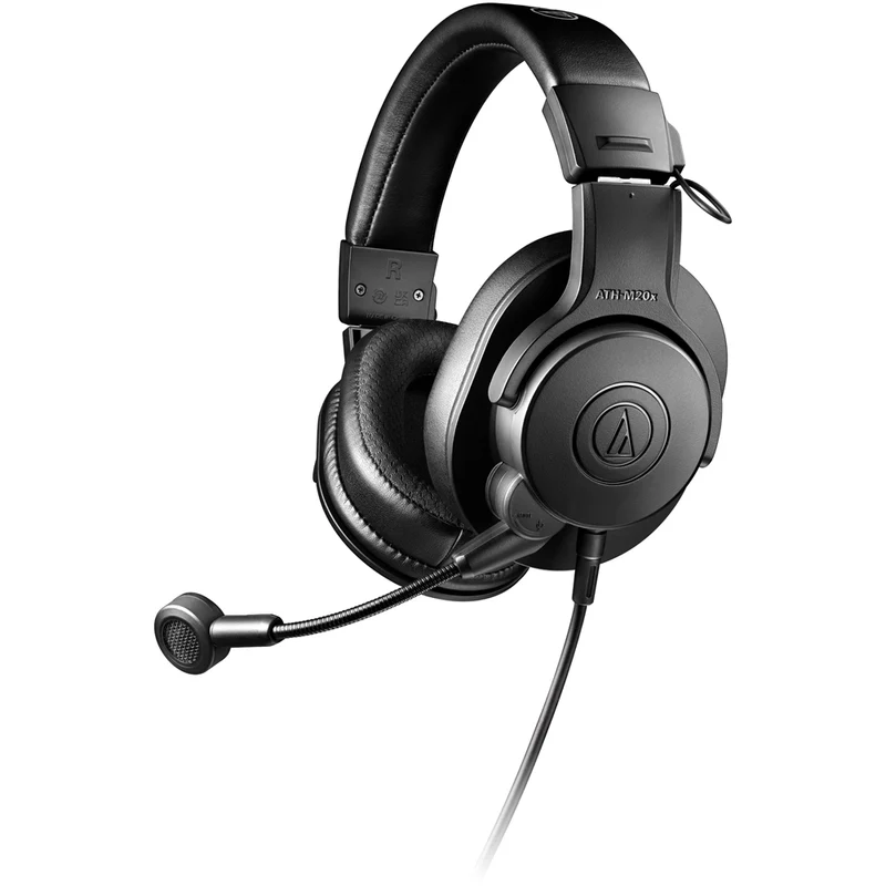 Audio Technica ATH-M20XSTS Streaming Headset with Boom-Arm Mic Black
