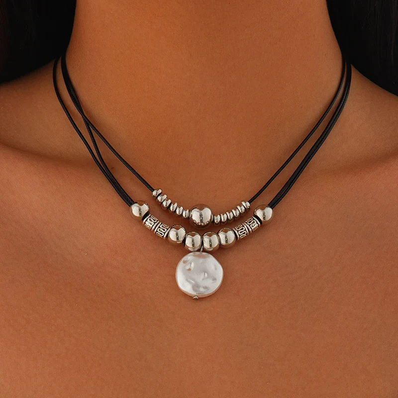 Silver Tides Layered Choker