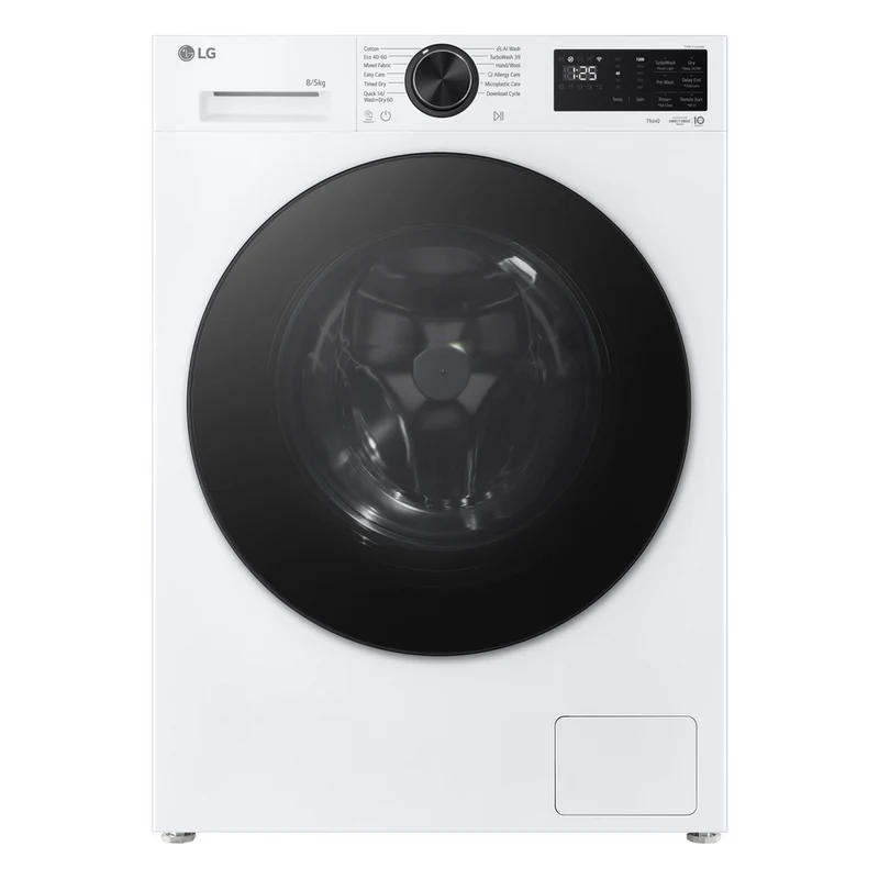 LG Series 3 AI Direct Drive W2X5085TLB 8+5kg 1200 Spin WiFi Connected Washer Dryer - White