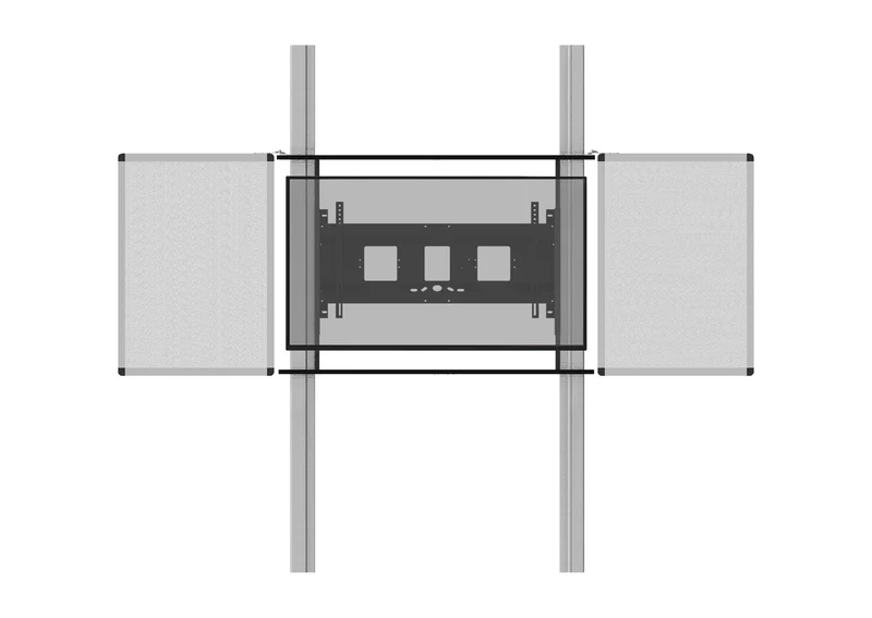 celexon Expert manuelles 2-Säulen-Pylonensystem Adjust-6586W für Displays mit Flügeln