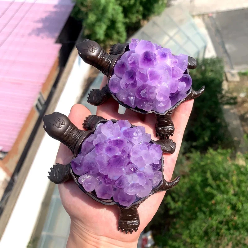 Amethyst Cluster Turtle