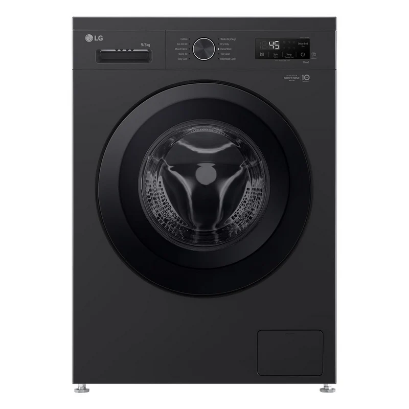 LG Series 2 Direct Drive W4X1095NNK 9kg/5kg 1400 Spin Washer Dryer Onyx Black - A/E Rated