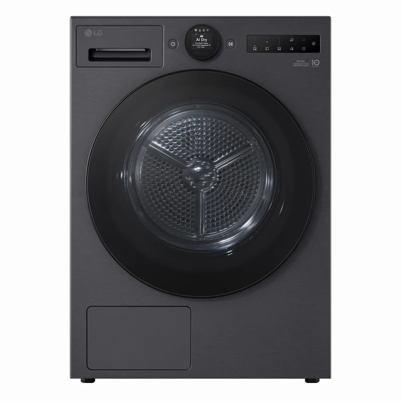 LG Series 7 AI Dry RHX7010TBB 10 kg Heat Pump Tumble Dryer Matte Black - A+++ Rated