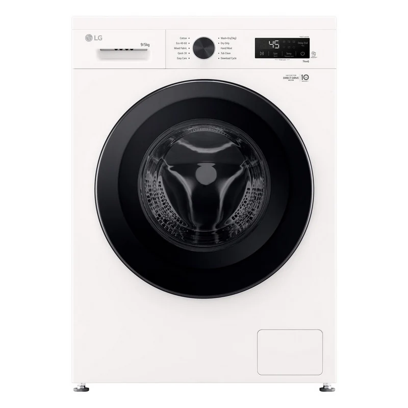 LG Series 2 Direct Drive W4X1095NWK 9kg/5kg 1400 Spin Washer Dryer White - A/E Rated
