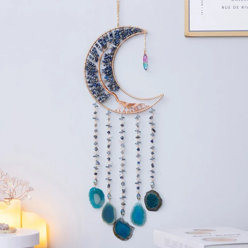 Tree Of Life Agate Moon Dream Catcher